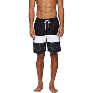 🆕 MANIFINITY Men's Navy and White Striped Seim Shorts Size XXL